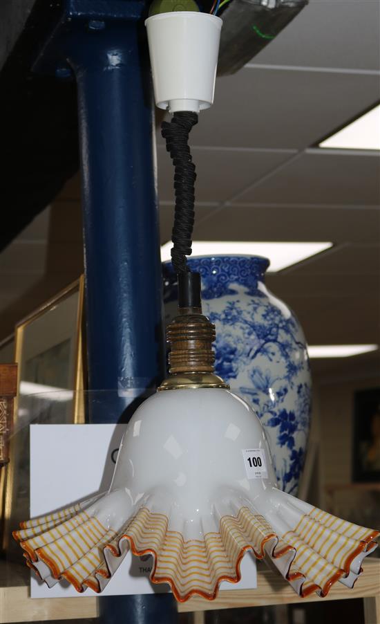 Glass hanging lamp